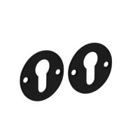 Profielcil.plaatje rond plat 50x2mm rvs/zwart - thumbnail