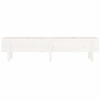 Plantenbak verhoogd 160x30x38 cm massief grenenhout wit - thumbnail