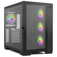 ATX Semi-toren doos Nox-Xtreme NXHUMMERASTRABK Zwart LED RGB - thumbnail