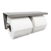 Dubbele Toiletrolhouder Boss & Wessing Boston met Plateau RVS Boss & Wessing - thumbnail