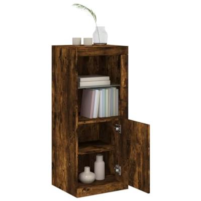 Dressoir met LED-verlichting 41x37x100 cm gerookt eikenkleurig