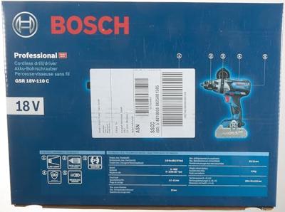 Bosch Professional GSR 18V-110 C Accu Schroefboormachine 18V Basic Body - 06019G0108 - thumbnail