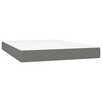 Boxspring met matras stof donkergrijs 140x200 cm - thumbnail