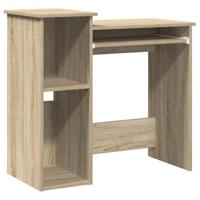 Bureau met schappen 84x40x78 cm bewerkt hout sonoma eikenkleur - thumbnail