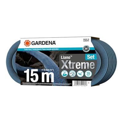 GARDENA textielslang liano xtreme 15 m set (donkergrijs/oranje)