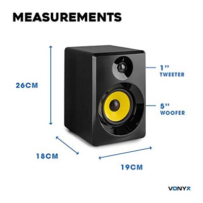 Vonyx SMN50B actieve studiomonitors (2 stuks)