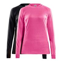 2-Pack Core Thermoshirt Lange mouw Dames - Warm thermisch ondergoed Ronde hals - Thermotrui - M - Zwart - M - M - M - M - M - M - M - M - M - thumbnail