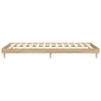 Bedframe zonder matras hout sonoma eikenkleurig 75x190 cm - thumbnail