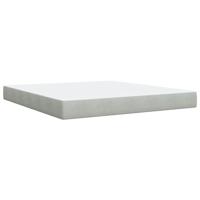 Boxspring met matras fluweel lichtgrijs 180x200 cm - thumbnail
