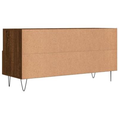 Tv-meubel 102x36x50 cm bewerkt hout bruineikenkleurig
