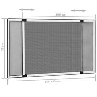 VidaXL Raamhor uitschuifbaar (100-193)x75 cm wit - thumbnail