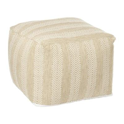 Buitenpoef gestreept - beige/bruin - 35x45x45 cm Buitenpoef gestreept - beige/bruin - 35x45x45 cm