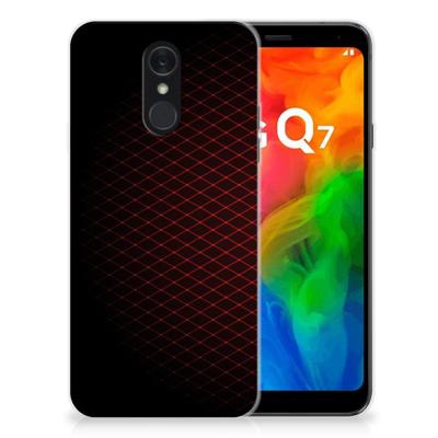 LG Q7 | TPU bumper | Geruit Rood LG Q7 | TPU bumper | Geruit Rood