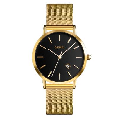 SKMEI 1530 mode Europa en Amerika eenvoudige zakelijke vrouwen horloge elegante dunne vrouwelijke student quartz horloge (goud)