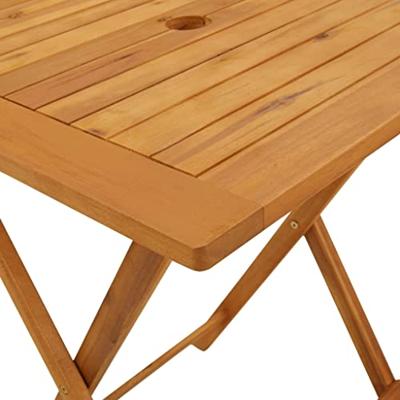 Tuintafel inklapbaar 60x60x75 cm massief acaciahout