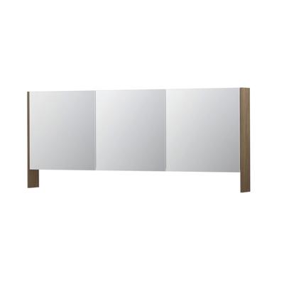 INK SPK3 Spiegelkast - 180x14x74cm - 3 deuren - dubbelzijdige Spiegel - open planchet - schakelaar en stopcontact - MFC Zuiver eiken 1110420 INK SPK3 Spiegelkast - 180x14x74cm - 3 deuren - dubbelzijdige Spiegel - open planchet - schakelaar en stopcontact - MFC Zuiver eiken 1110420