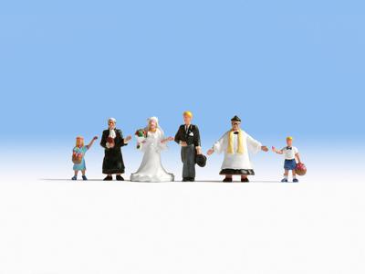 NOCH 15860 H0 Bruiloft figuren Geverfd, Staand