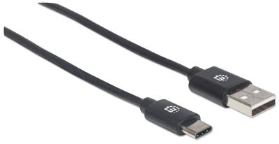 Manhattan USB-kabel USB 2.0 USB-A stekker, USB-C stekker 3.00 m Zwart 354936 Manhattan USB-kabel USB 2.0 USB-A stekker, USB-C stekker 3.00 m Zwart 354936
