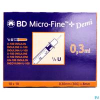 Bd Microfine+ Ins.sp.demi 0,3ml 30g 8mm 100 324826 - thumbnail