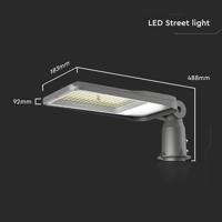 V-TAC VT-105ST 23621 LED-straatlantaarn Energielabel: E (A - G) LED LED vast ingebouwd 100 W Grijs - thumbnail