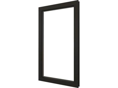 Trendhout Vast raamkozijn meranti - 77,4x137,4 cm - zwart- - - Trendhout