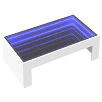 Salontafel met Infinity LED 90x50x30 cm wit - thumbnail