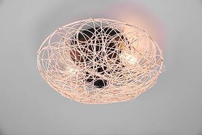 Trio Leuchten Plafondlamp Lovis Ø 40 cm Rotan zwart beige