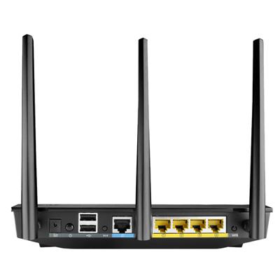 ASUS RT-AC66U draadloze router Gigabit Ethernet Dual-band (2.4 GHz / 5 GHz) Zwart