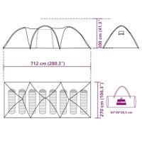 Koepeltent 8-persoons waterdicht groen - thumbnail