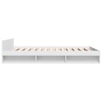 Bedframe met lades bewerkt hout wit 160x200 cm - thumbnail