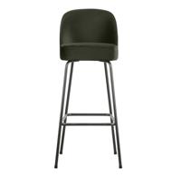 WOOOD Barstoel 'Vogue' Velvet, kleur Donkergroen (zithoogte 79cm) - thumbnail
