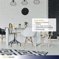 TFA Dostmann 60.3056.01 Wandklok Kwarts 309 mm x 50 mm Petrol-blauw - thumbnail