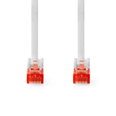 Nedis CAT6 Netwerkkabel | RJ45 Male | RJ45 Male | U/UTP | 0.25 m | Rond | PVC | Wit | Label - CCGL85200WT025