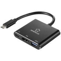 Renkforce RF-5133676 USB-C / HDMI Adapter [1x USB-C stekker - 1x HDMI-bus, USB-C bus (Power Delivery), USB-A] Zwart 20 cm - thumbnail