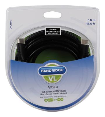 Bandridge Vvl1005 Hdmi-hogesnelheidskabel 5.0 M