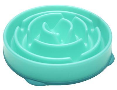 VOERBAK SLO-BOWL FEEDER DROP TEAL LICHTBLAUW 29X29X7 CM