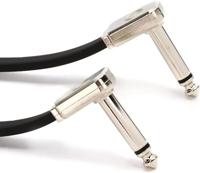 Ernie Ball 6228 Flat Ribbon Patch Cable patchkabel haaks 60 cm platte jacks zwart - thumbnail