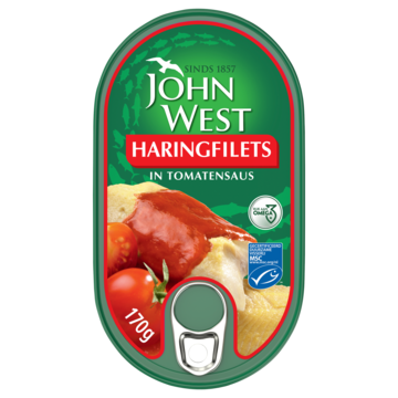 John West Haringfilets in Tomatensaus 170g bij Jumbo
