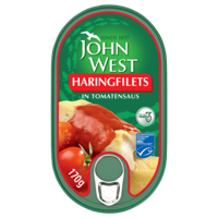 John West Haringfilets in Tomatensaus 170g bij Jumbo - thumbnail