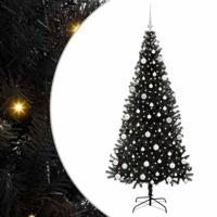 VidaXL Kerstboom met 300 led met standaard zwart 180 cm pvc - thumbnail