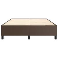 Bedframe kunstleer bruin 140x190 cm - thumbnail