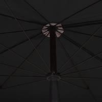 Parasol met paal 200x130 cm zwart - thumbnail