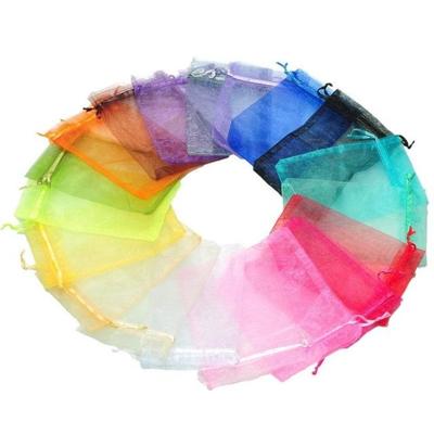 100 stuks organza geschenk zakken sieraden verpakking tas bruiloft feestdecoratie grootte: 7x9cm (D21 Random Color)