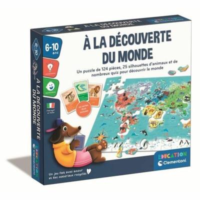 Clementoni - Puzzel om de wereld te ontdekken - Met activiteiten, uitdagingen, loterij en onderzoeksspel - Vanaf 6 jaar