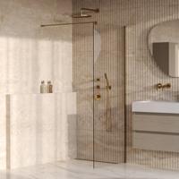 BRAUER Oblivion Inloopdouche - 80x200cm - glascoating - helder glas - geborsteld goud PVD GS-OBI1H80200GG - thumbnail