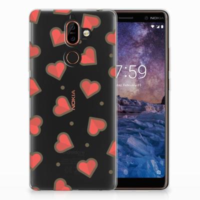 Nokia 7 Plus | TPU bumper | Hearts