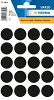 Etiket HERMA 1879 rond 19mm zwart 100stuks - thumbnail