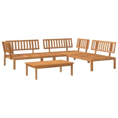 4-delige Loungeset pallet massief acaciahout