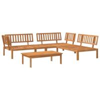 4-delige Loungeset pallet massief acaciahout - thumbnail