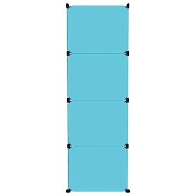 VidaXL Kinderopbergmeubel met 12 vakken polypropeen blauw - thumbnail